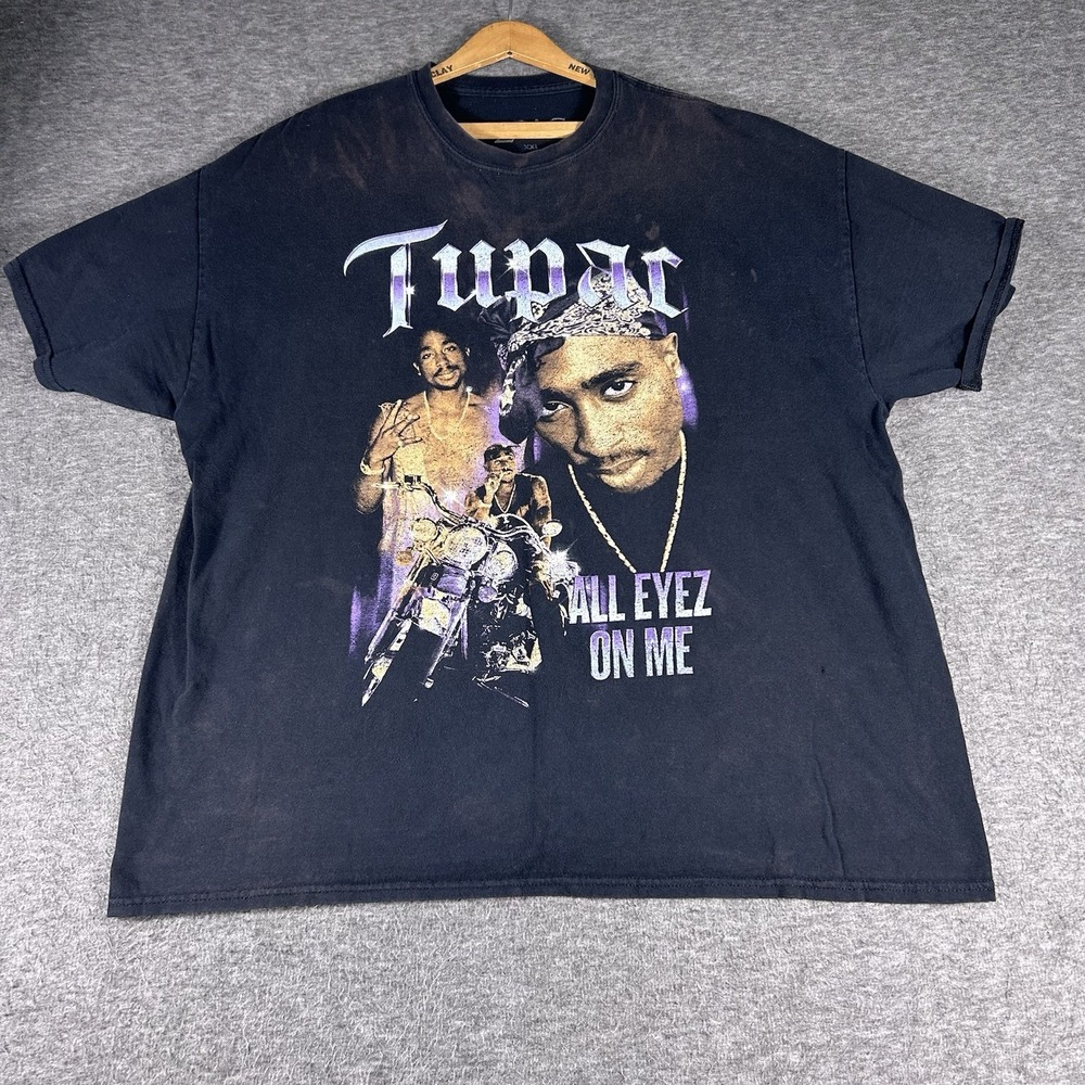 2Pac Tupac ALL EYES ON ME T-Shirt sz 2XL XXL Cotton Band Rap Cali WestSide